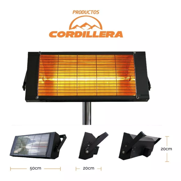 CALEFACTOR INDUSTRIAL INFRARROJO CORDILLERA SN-2000 (2000W)