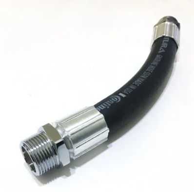 [00000198] MANGUERA ENMALLETADA 1.5 M ROSCA 3/4" MF X HG