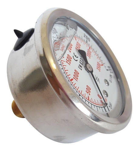 [00001011] MANOMETRO Ø 63MM INOX ROSCA POST 1/4 " 2K GLICERIN