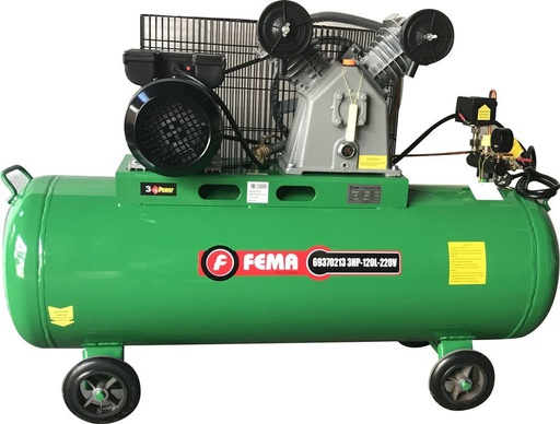 [00011603] 69370219 COMPRESOR FEMA A CORREA 120L  3 HP TRIFASICO