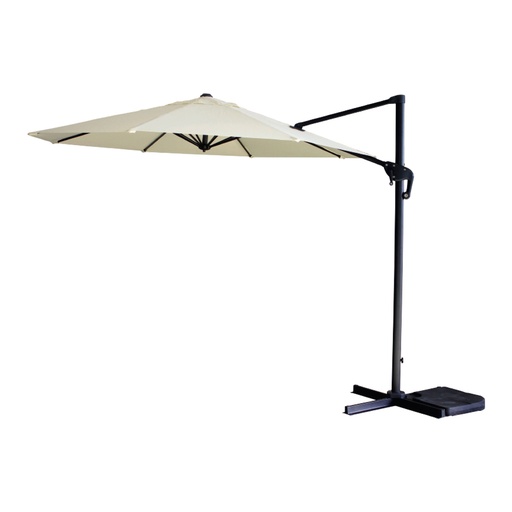 [00015060] LQ50-04B SOMBRILLA CON PIE - 3 MTS UV • BLANCA